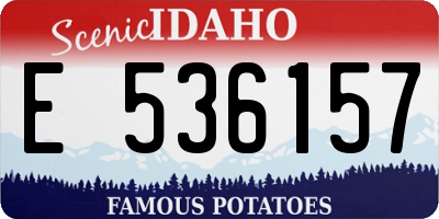 ID license plate E536157
