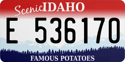 ID license plate E536170
