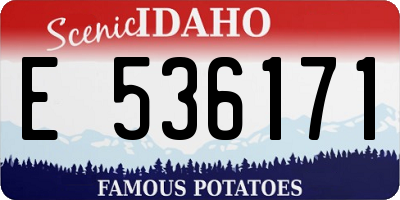ID license plate E536171