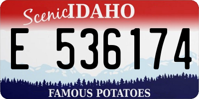 ID license plate E536174