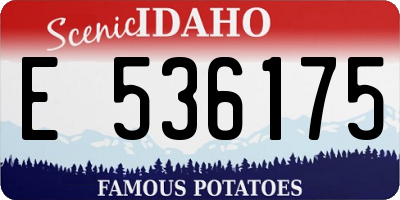 ID license plate E536175