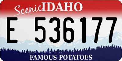 ID license plate E536177
