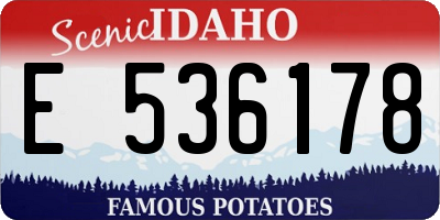 ID license plate E536178