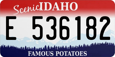ID license plate E536182