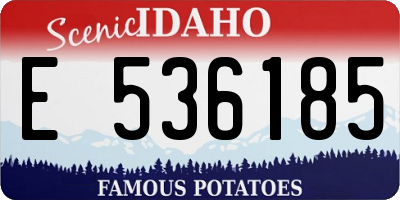 ID license plate E536185