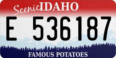 ID license plate E536187