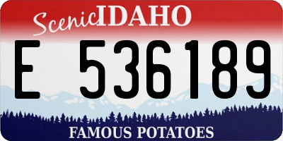 ID license plate E536189
