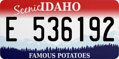 ID license plate E536192