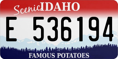 ID license plate E536194