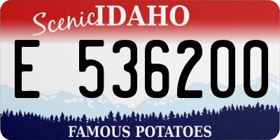 ID license plate E536200
