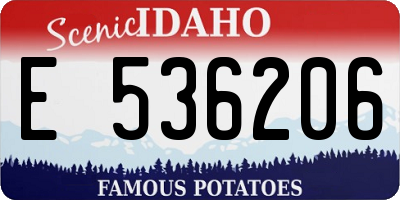 ID license plate E536206