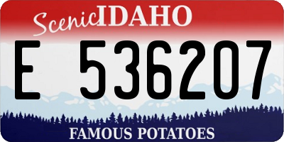 ID license plate E536207