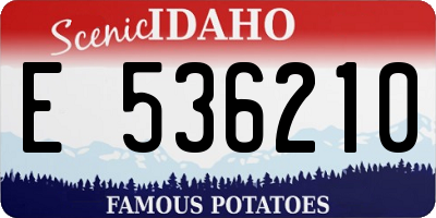 ID license plate E536210