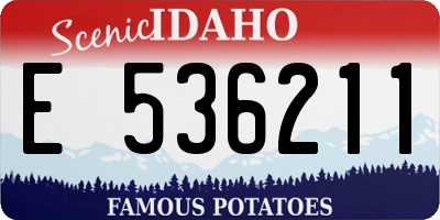 ID license plate E536211