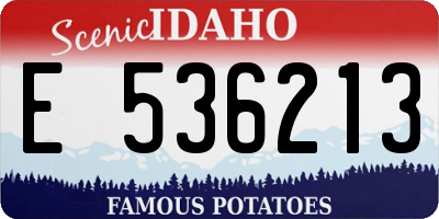 ID license plate E536213