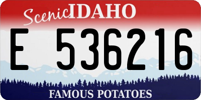 ID license plate E536216
