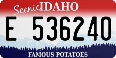 ID license plate E536240