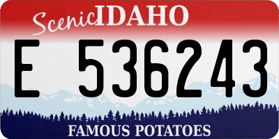 ID license plate E536243