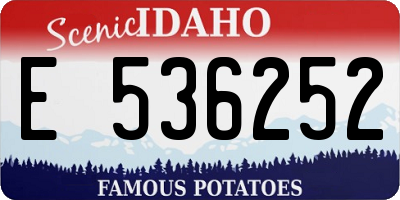 ID license plate E536252