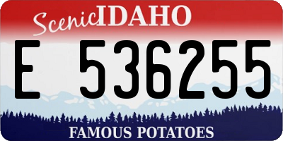 ID license plate E536255