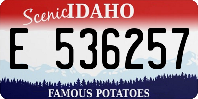 ID license plate E536257
