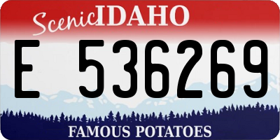 ID license plate E536269
