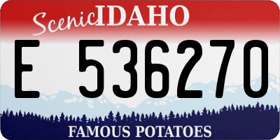 ID license plate E536270