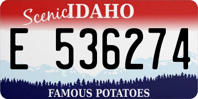 ID license plate E536274