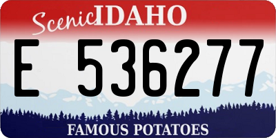 ID license plate E536277