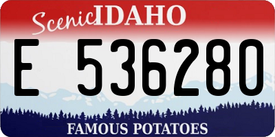 ID license plate E536280