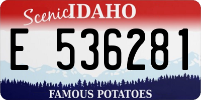 ID license plate E536281