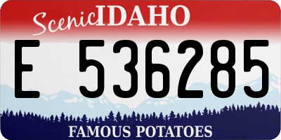 ID license plate E536285