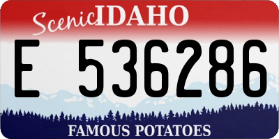 ID license plate E536286
