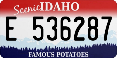 ID license plate E536287