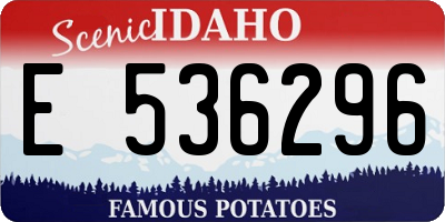 ID license plate E536296