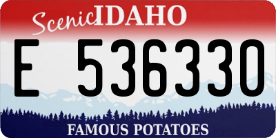 ID license plate E536330