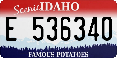 ID license plate E536340