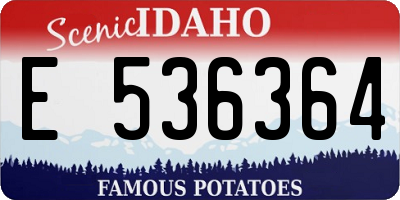 ID license plate E536364