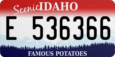 ID license plate E536366