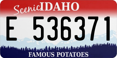 ID license plate E536371