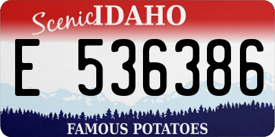 ID license plate E536386