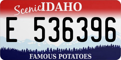 ID license plate E536396