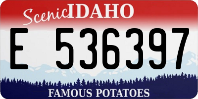 ID license plate E536397