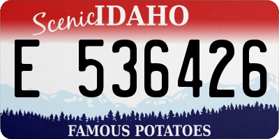 ID license plate E536426