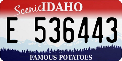 ID license plate E536443