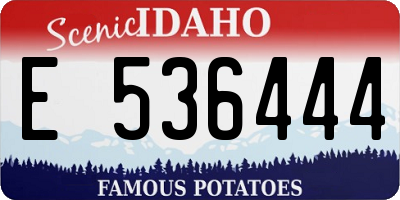 ID license plate E536444