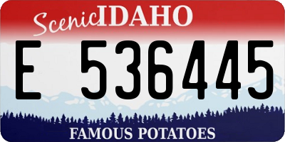 ID license plate E536445