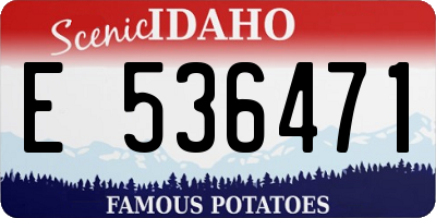ID license plate E536471
