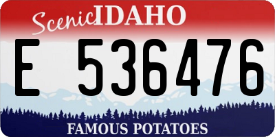 ID license plate E536476