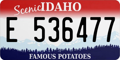 ID license plate E536477